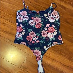 Flowery body suit